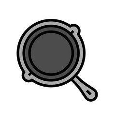 Cast Iron Skillet Kitchen Cookware Color Icon