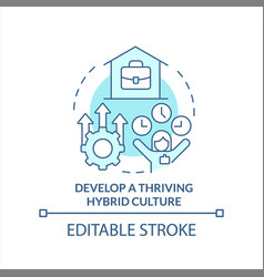 Develop Thriving Hybrid Culture Turquoise Concept