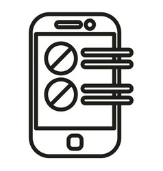 Smartphone Data Icon Outline Digital User