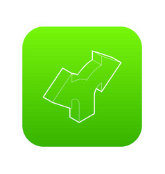 Two Way Direction Arrow Icon Green