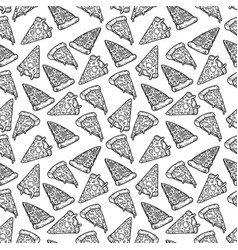 Doodle Hand Drawing Pizza Slice With Melting