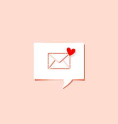 Love Letter Or Email With Heart Shape Symbol