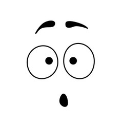 Surprised Smile Emoticon Emoji Cartoon Line Art