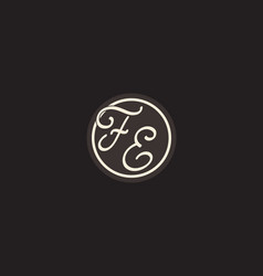 Initial Letter Fe Monogram Logo With Simple