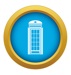 Phone Booth Icon Blue Isolated