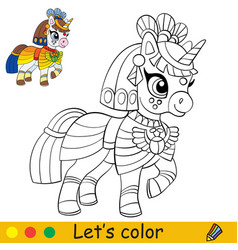 Cute Unicorn Egyptian Princess Coloring Book