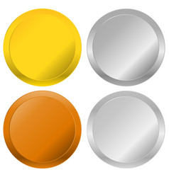 Gold Silver Bronze And Platinum Badges Seals