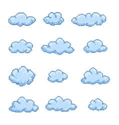 Flat Design Pixel Art Cloud