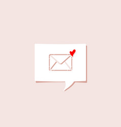 Love Letter Or Email With Heart Shape Symbol