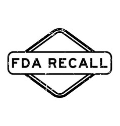 Grunge Black Fda Recall Word Rubber Square Seal