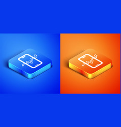 Isometric Mobile Stock Trading Concept Icon