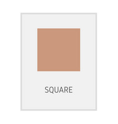 Square Geometric Shape Flash Card Element Symbol