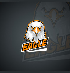 Mascot with crowned american eagle Royalty Free Vector Image