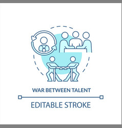 War Between Talent Turquoise Concept Icon