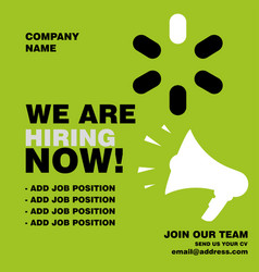 We Are Hiring Now Flyer Poster Design