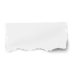 White paper tear with soft shadow isolated on Vector Image