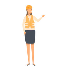 Work Architect Icon Cartoon Female Worker