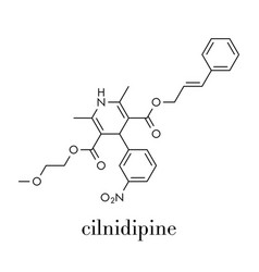 Cilnidipine Hypertension Drug Molecule Skeletal