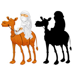 Arab Man Riding Camel