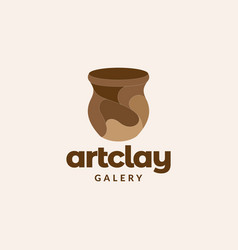 Brown Clay Artistic Logo Design Graphic Symbol