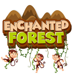 Font Design For Word Enchanted Forest