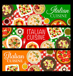 Italian Restaurant Meals Horizontal Banners