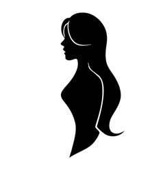 Beauty Woman With Long Hair Logo Symbol Silhouette