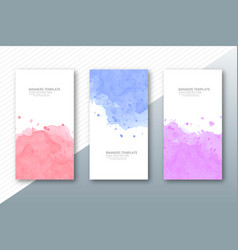 Elegant Watercolor Colorful Paint Brush Banner