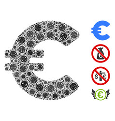 Euro Mosaic Covid19 Virus Icons