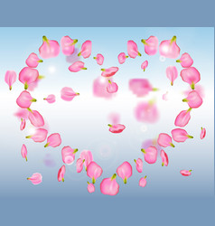 Falling Pink Petals From A Rose Or Peony