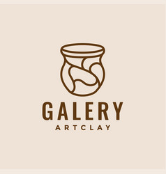 Line Gallery Clay Artistic Logo Design Graphic