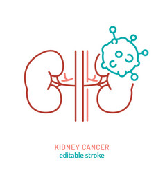 Renal Cell Carcinoma Outline Icon Kidney Cancer