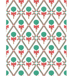 Christmas Candies Geometric Seamless Patter