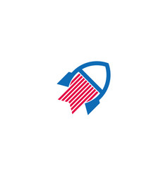 Colorful Atomic Rocket Motion Logo