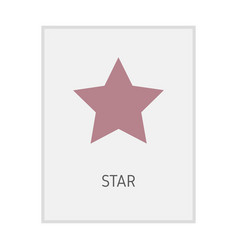 Star Geometric Shape Flash Card Element Symbol