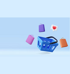 3d Shopping Cart With Bags