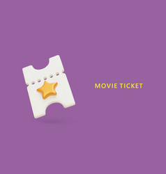 3d Tear Off Movie Ticket Perforated Coupon