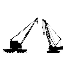 Crane Silhouette on a white background Royalty Free Vector