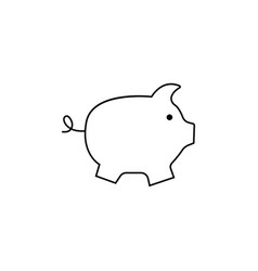 Piggy Bank Fully Scalable Icon In Outline Style