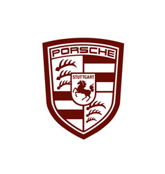 Porsche Logo Brand Symbol Red Design German Car