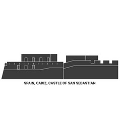 Spain Cadiz Castle Of San Sebastian Travel