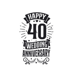 40 Years Anniversary Celebration Typography