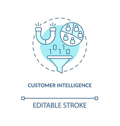 Customer Intelligence Turquoise Concept Icon