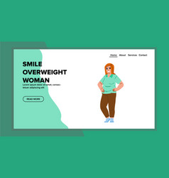 Lifestyle Smile Overweight Woman