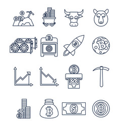 Outline Cripto Currency Icons