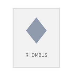 Rhombus Geometric Shape Flash Card Element Symbol