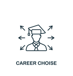 Career Choise Icon Monochrome Simple Human