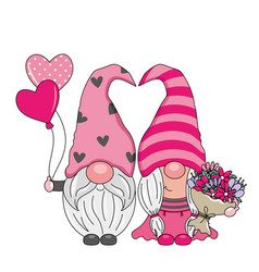 Valentine Card Gnome Couple In Love