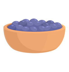 Blueberry Bowl Icon Cartoon Fruit Food