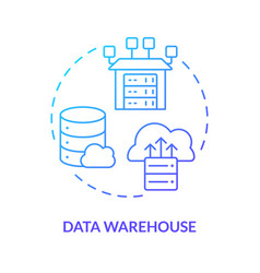 Data Warehouse Blue Gradient Concept Icon